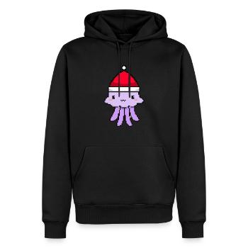 Verpixelte Quallen-Weihnachten - Lustige - Männer Premium Bio Hoodie - Schwarz - Vorne - Nico (187cm)