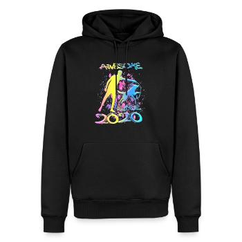 Awesome since 2020. Agility, Hundetraining - Männer Premium Bio Hoodie - Schwarz - Vorne - Nico (187cm)