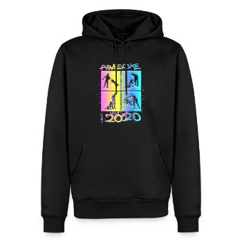 Awesome since 2020. Agility, Hundetraining - Männer Premium Bio Hoodie - Schwarz - Vorne - Nico (187cm)