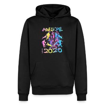 Awesome since 2020. Agility, Hundetraining - Männer Premium Bio Hoodie - Schwarz - Vorne - Nico (187cm)