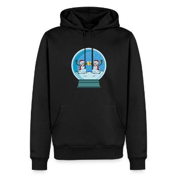 Bier trinkenden Schneemänner Lustiges Winter - Männer Premium Bio Hoodie - Schwarz - Vorne - Nico (187cm)