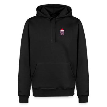 Hippo Pixelated Christmas - Funny Hippo - Men’s Premium Organic Hoodie - black - Front - Nico (187cm)
