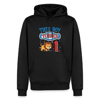 Carousel Birthday Party - Men’s Premium Organic Hoodie - black - Front - Nico (187cm)