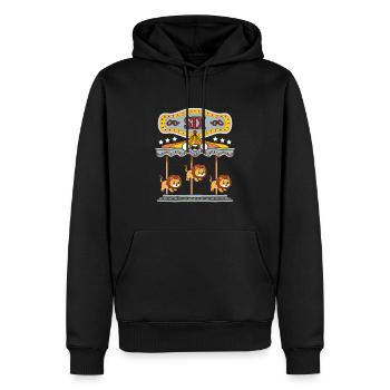 Carousel Birthday Party Lion Dieser Junge Wurde 6 - Männer Premium Bio Hoodie - Schwarz - Vorne - Nico (187cm)