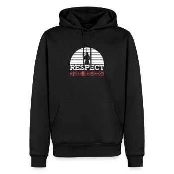 Respect The Reeds - Schottische Dudelsackmusik - Männer Premium Bio Hoodie - Schwarz - Vorne - Nico (187cm)
