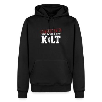 Soyez prudent - vous pourriez avoir kilt - cornemuse - Sweat à capuche Premium bio Homme - noir - Devant - Nico (187cm)