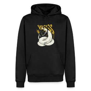 Creepy Schlange Frau Gesicht Creepy Schlange Frau - Männer Premium Bio Hoodie - Schwarz - Vorne - Nico (187cm)