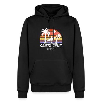 Santa Cruz California Summer Sun Palms Strand - Männer Premium Bio Hoodie - Schwarz - Vorne - Nico (187cm)