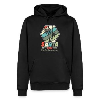 Santa Cruz California Summer Sun Palms Strand - Männer Premium Bio Hoodie - Schwarz - Vorne - Nico (187cm)