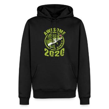 Awesome since 2020. Angel, Angler Geburtstag - Männer Premium Bio Hoodie - Schwarz - Vorne - Nico (187cm)