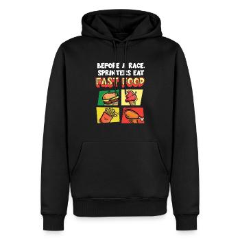 Lustiges Marathon Läufer Laufen Cross Country - Männer Premium Bio Hoodie - Schwarz - Vorne - Nico (187cm)