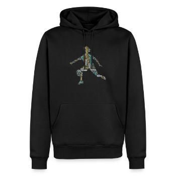 Badminton Federball Spieler - Männer Premium Bio Hoodie - Schwarz - Vorne - Nico (187cm)