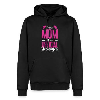 Fière maman d’un adolescent officiel pour ses 13 ans - Sweat à capuche Premium bio Homme - noir - Devant - Nico (187cm)