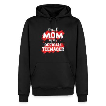 Fière maman d’un adolescent officiel pour ses 13 ans - Sweat à capuche Premium bio Homme - noir - Devant - Nico (187cm)