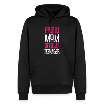 Fière maman d’un adolescent officiel pour ses 13 ans - Sweat à capuche Premium bio Homme - noir - Devant - Nico (187cm)