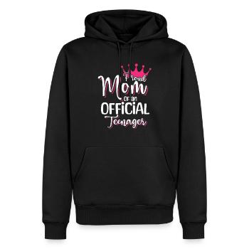 Fière maman d’un adolescent officiel pour ses 13 ans - Sweat à capuche Premium bio Homme - noir - Devant - Nico (187cm)