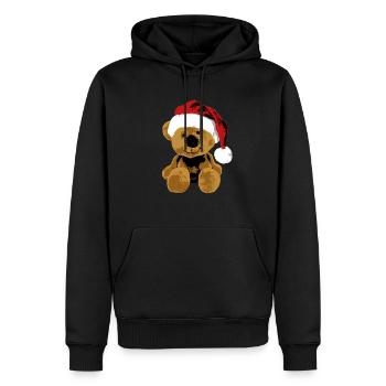 Teddy Bär Teddybär Cartoon Teddy bear Weihnachten - Männer Premium Bio Hoodie - Schwarz - Vorne - Nico (187cm)