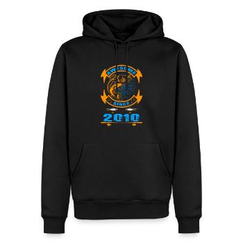 Awesome since 2010. Angel, Angler Geburtstag - Männer Premium Bio Hoodie - Schwarz - Vorne - Nico (187cm)