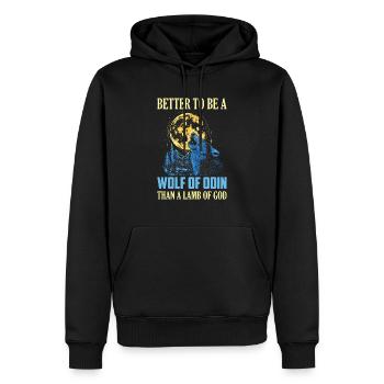 Better To Be A Wolf Of Odin Than A Vikings Norse - Männer Premium Bio Hoodie - Schwarz - Vorne - Nico (187cm)