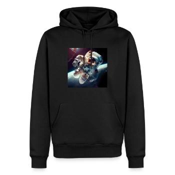 Astronaut Cosmonaut Sci-Fi character - Männer Premium Bio Hoodie - Schwarz - Vorne - Nico (187cm)