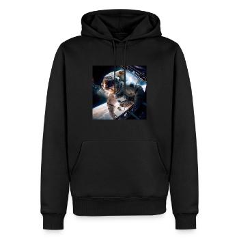 Astronaut Cosmonaut Sci-Fi character - Männer Premium Bio Hoodie - Schwarz - Vorne - Nico (187cm)