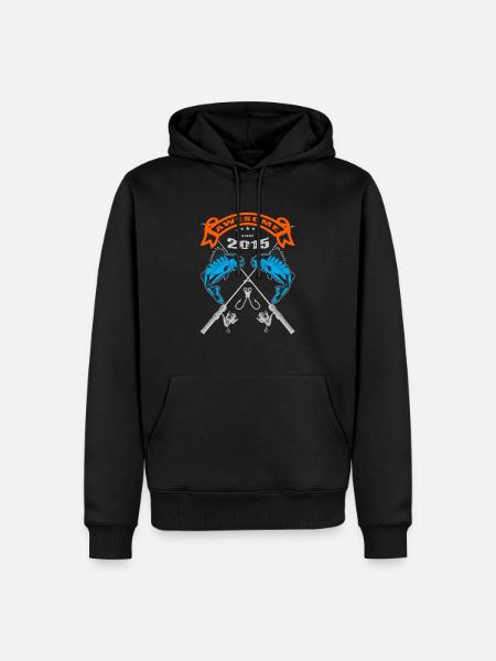 Awesome since 2015. Angel, Angler Geburtstag - Männer Premium Bio Hoodie - Schwarz