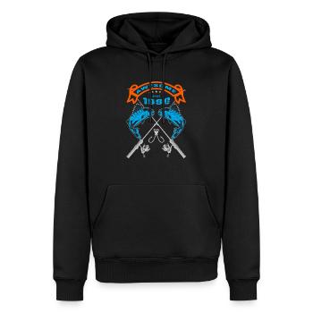 Génial depuis 1990. Angel, l’anniversaire du pêcheur - Sweat à capuche Premium bio Homme - noir - Devant - Nico (187cm)