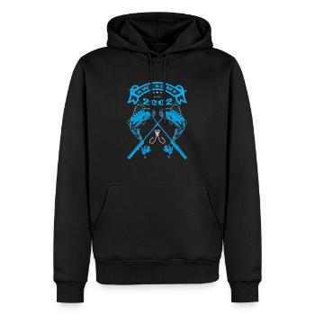 Génial depuis 2002. Angel, l’anniversaire d’un pêcheur - Sweat à capuche Premium bio Homme - noir - Devant - Nico (187cm)