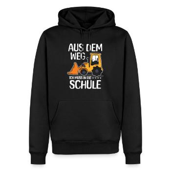Kinder Einschulung Trecker Jungen Schulkind - Männer Premium Bio Hoodie - Schwarz - Vorne - Nico (187cm)