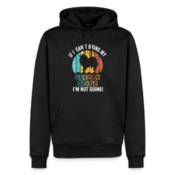 If I Can't Bring My German Spitz I'm Not Going - Men’s Premium Organic Hoodie - black - Front - Nico (187cm)