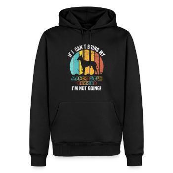 Wenn ich meinen Manchester Terrier nicht mitbringen kann - Männer Premium Bio Hoodie - Schwarz - Vorne - Nico (187cm)