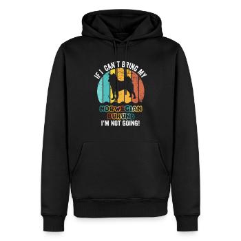 Wenn ich meinen norwegischen Buhund nicht mitbringen kann, gehe ich nicht - Männer Premium Bio Hoodie - Schwarz - Vorne - Nico (187cm)