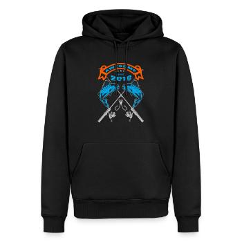 Awesome since 2010. Angel, Angler Geburtstag - Männer Premium Bio Hoodie - Schwarz - Vorne - Nico (187cm)