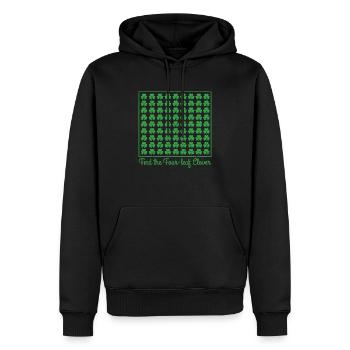 Trouvez le puzzle de trèfle à quatre feuilles St - Sweat à capuche Premium bio Homme - noir - Devant - Nico (187cm)