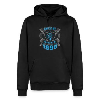 Awesome since 1996. Angel, Angler Geburtstag - Männer Premium Bio Hoodie - Schwarz - Vorne - Nico (187cm)
