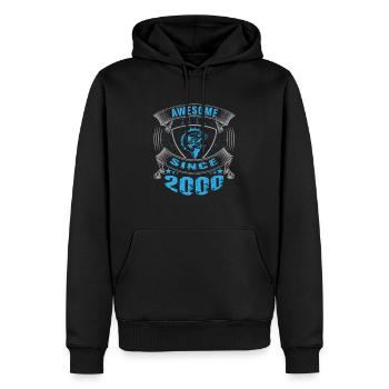 Awesome since 2000. Angel, Angler Geburtstag - Männer Premium Bio Hoodie - Schwarz - Vorne - Nico (187cm)