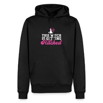 Diese Hexe heiratet - Braut Junggesellenabschied - Männer Premium Bio Hoodie - Schwarz - Vorne - Nico (187cm)