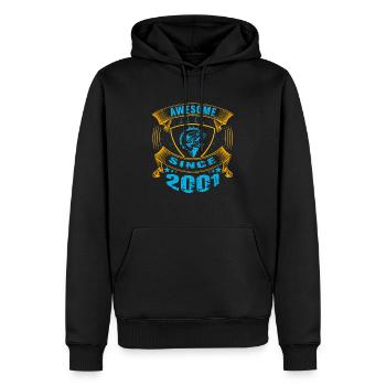 Awesome since 2001. Angel, Angler Geburtstag - Männer Premium Bio Hoodie - Schwarz - Vorne - Nico (187cm)