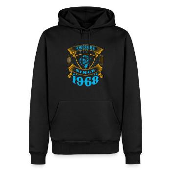 Awesome since 1968. Angel, Angler Geburtstag - Männer Premium Bio Hoodie - Schwarz - Vorne - Nico (187cm)