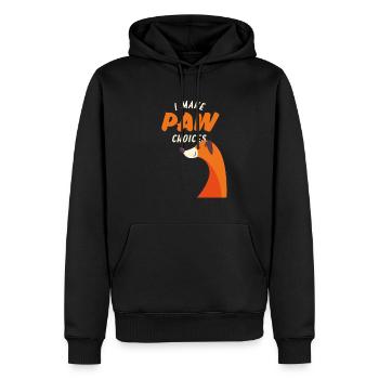Ich treffe Pfotenentscheidungen, ich treffe schlechte Entscheidungen Hundeliebhaber - Männer Premium Bio Hoodie - Schwarz - Vorne - Nico (187cm)