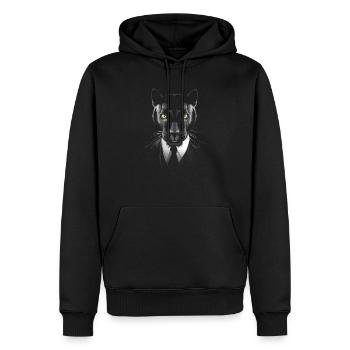 Leopard Kostüm - Männer Premium Bio Hoodie - Schwarz - Vorne - Nico (187cm)
