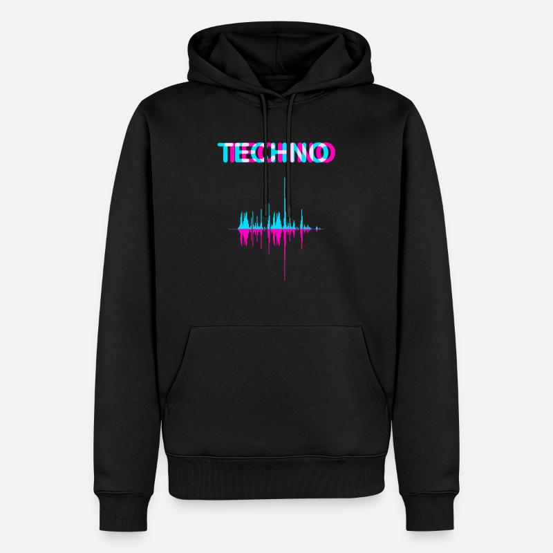 Décibels techno - Sweat à capuche Premium bio Homme - noir