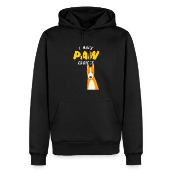 Ich treffe Pfotenentscheidungen, ich treffe schlechte Entscheidungen Hundeliebhaber - Männer Premium Bio Hoodie - Schwarz - Vorne - Nico (187cm)