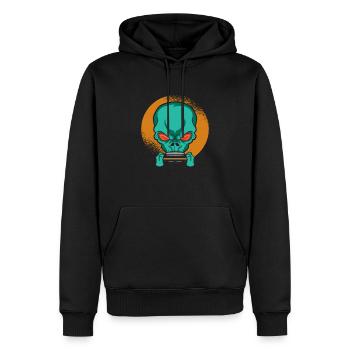 Alien harmonica - harmonica player Musician - Men’s Premium Organic Hoodie - black - Front - Nico (187cm)
