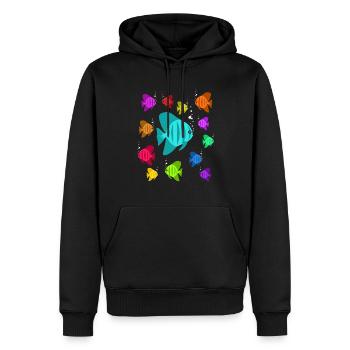 Tropisches Fischaquarium - Männer Premium Bio Hoodie - Schwarz - Vorne - Nico (187cm)