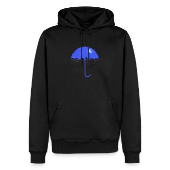 Two Side - Sweat à capuche Premium bio Homme - noir - Devant - Nico (187cm)