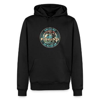 Awesome since 2002. Angel, Angler's birthday - Men’s Premium Organic Hoodie - black - Front - Nico (187cm)