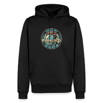 Génial depuis 2004. Angel, l’anniversaire du pêcheur - Sweat à capuche Premium bio Homme - noir - Devant - Nico (187cm)