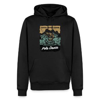 Gotta Love A Good Pole Dance, Amateur de pêche - Sweat à capuche Premium bio Homme - noir - Devant - Nico (187cm)
