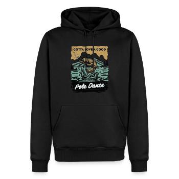 Gotta Love A Good Pole Dance, Amateur de pêche - Sweat à capuche Premium bio Homme - noir - Devant - Nico (187cm)